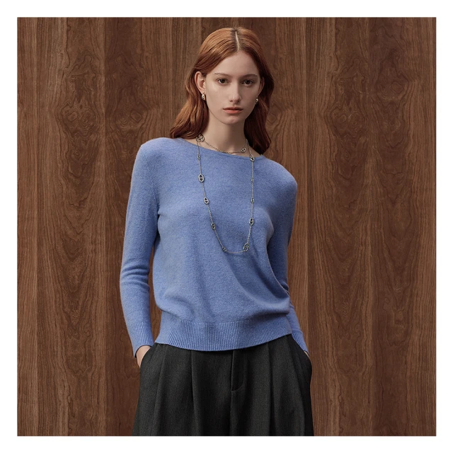 【EPISODE】簡約舒適柔軟圓領羊毛針織衫135512（藍） 價格比較,價格查詢,歷史價格詳細信息