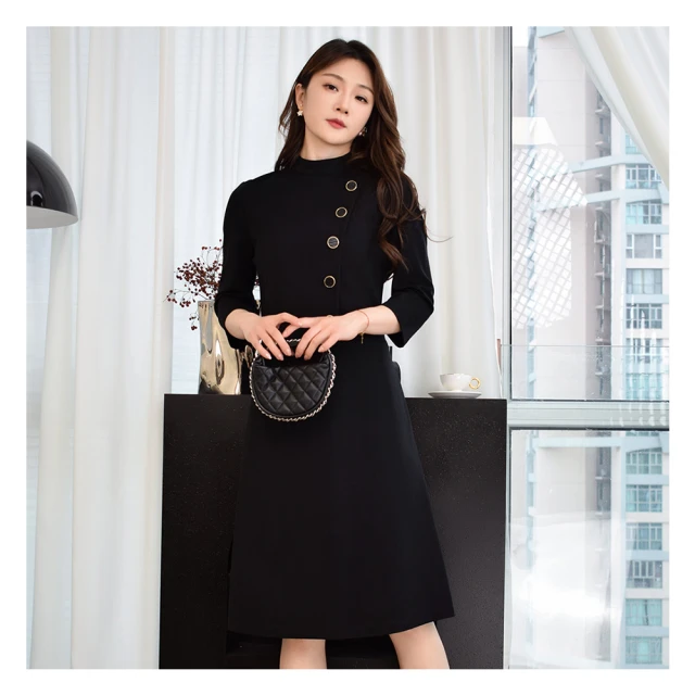 【JESSICA】舒適優雅百搭撞色鑲邊針織開衫214342（黑） 歷史價格詳細信息
