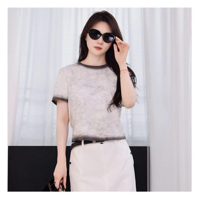 【Jessica Red】舒適透氣天絲棉荷葉下擺短袖上衣823139（綠） 歷史價格詳細信息