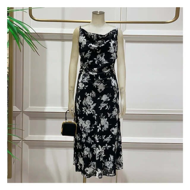 【EPISODE】氣質修身絲滑印花雪紡無袖洋裝143744 歷史價格詳細信息