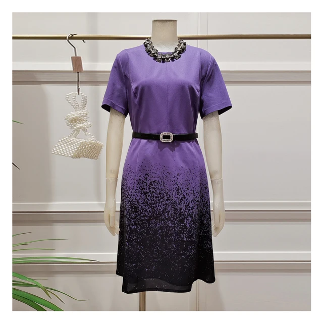 【JESSICA】復古千鳥格紋短袖圓領洋裝232373 歷史價格詳細信息