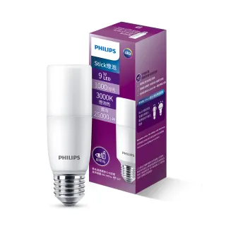 Philips 飛利浦 9W LED Stick超廣角燈泡-黃光3000K 4入(PS003) 歷史價格詳細信息