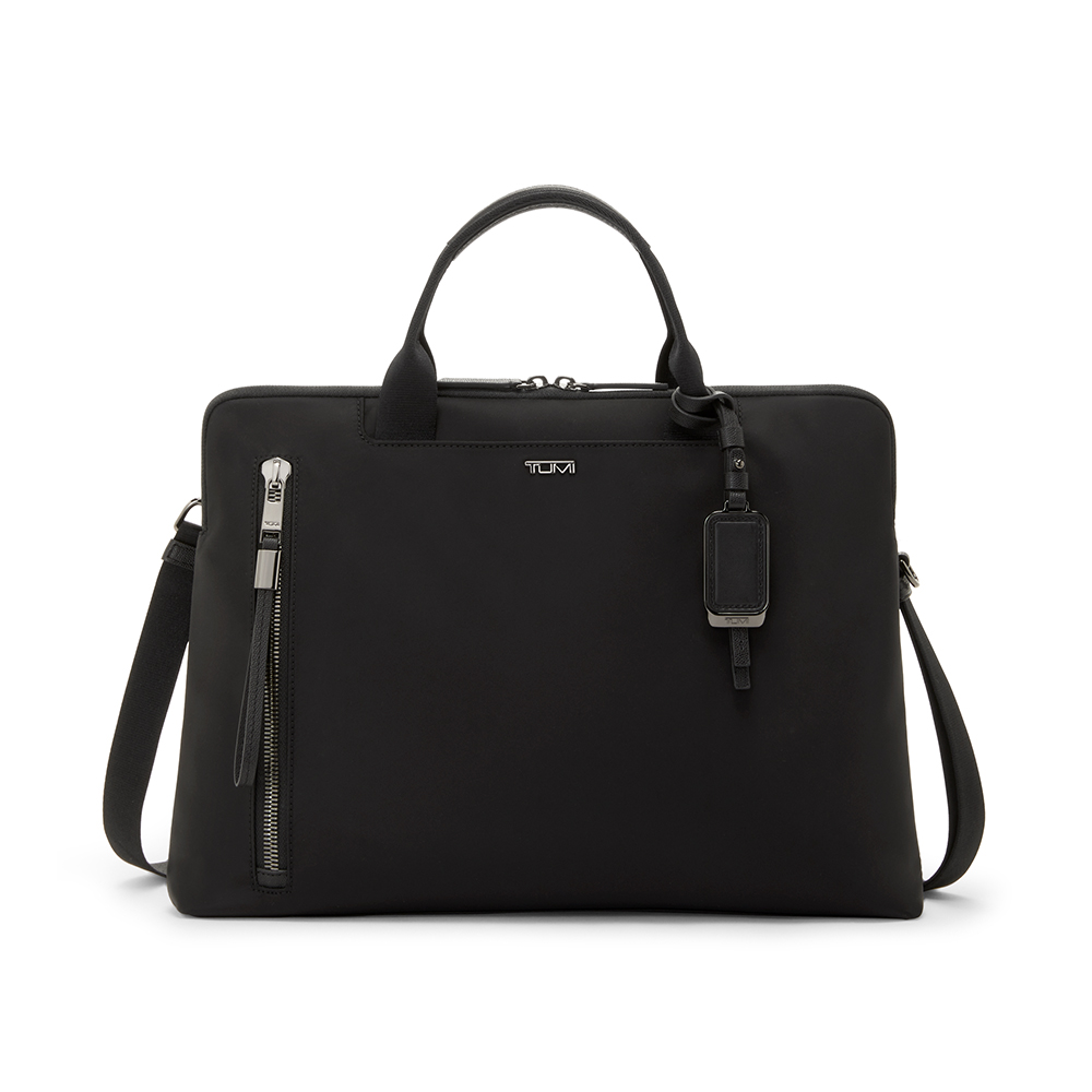 TUMI Black Leather Nylon Lanyard w ID Badge Holder NWT 歷史價格詳細信息