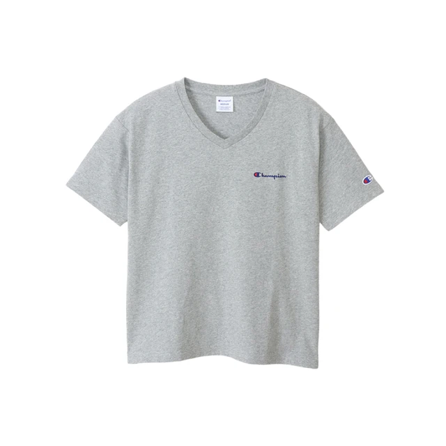 【Champion】官方直營-純棉寬版落肩彩色LOGO刺繡短袖TEE-女(灰色) 歷史價格詳細信息