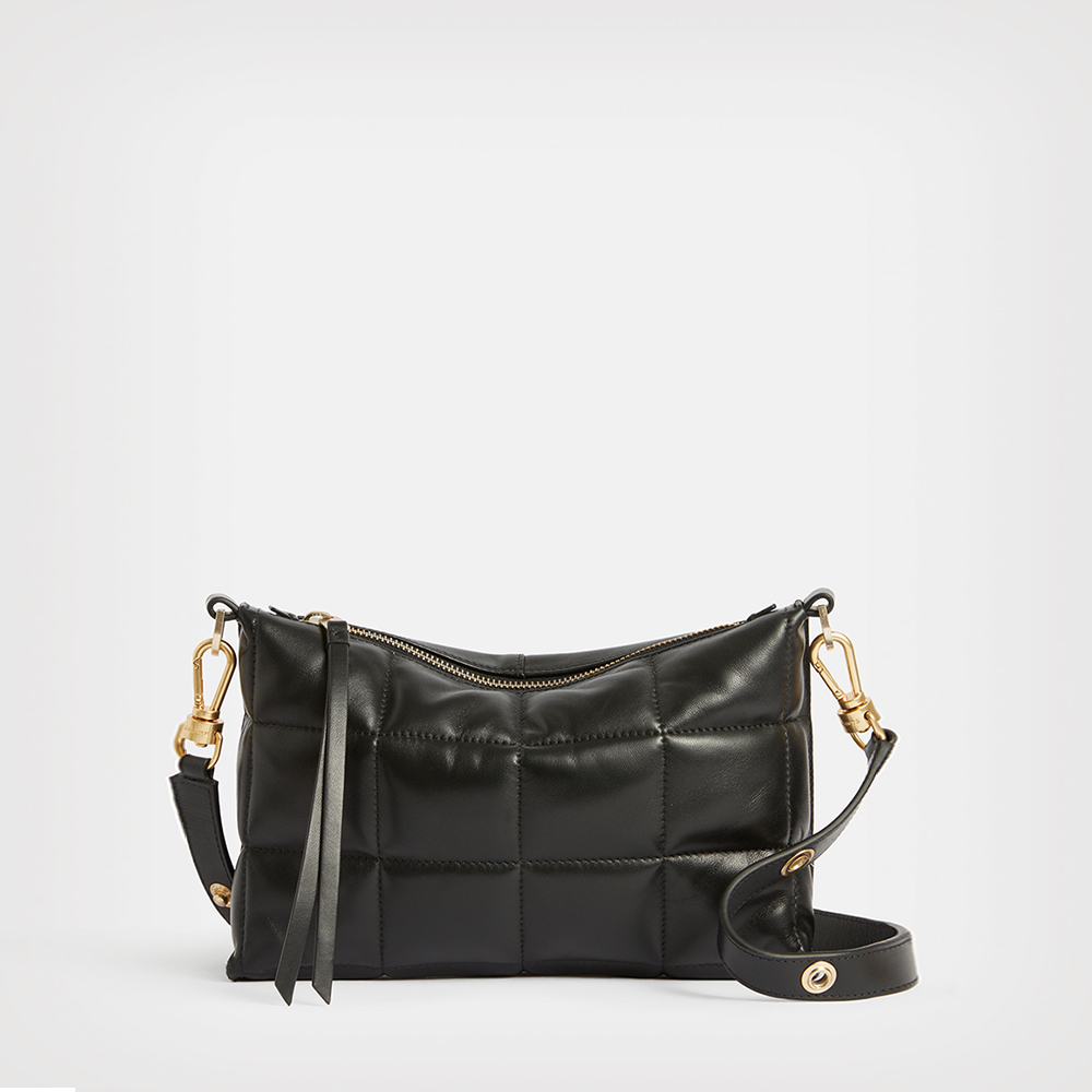 【ALLSAINTS】EVE 衍縫羊皮隔層側背包-灰藍 WB517X 歷史價格詳細信息