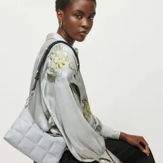 【ALLSAINTS】EVE 衍縫羊皮隔層側背包-灰藍 WB517X 價格比較,價格查詢,歷史價格詳細信息