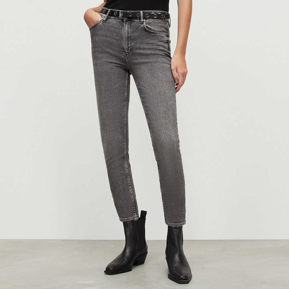 【ALLSAINTS】DAX 破壞高腰緊身舒適彈性牛仔褲(緊身版型) 歷史價格詳細信息