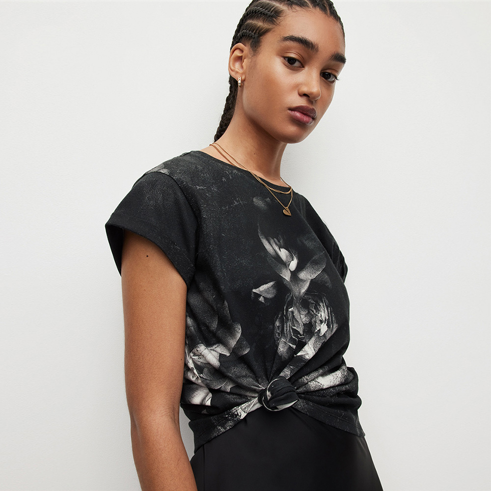 【ALLSAINTS】ANNA 公羊頭骨素面純棉短袖T恤 WM111S(修身版型) 歷史價格詳細信息