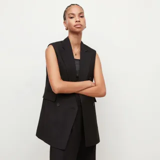 【ALLSAINTS】HANAH 俐落氣勢高腰打褶西裝褲寬褲-灰 WT030W(舒適版型) 歷史價格詳細信息