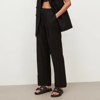 【ALLSAINTS】HANAH 俐落氣勢高腰打褶西裝褲寬褲-灰 WT030W(舒適版型) 歷史價格詳細信息