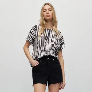 【ALLSAINTS】IMOGEN BOY 寬鬆男友風素色短袖純棉T恤-黑 WM219M 歷史價格詳細信息