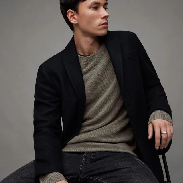 【ALLSAINTS】IVAR 羊毛針織上衣BEETLE BLUE MK034P(常規版型) 歷史價格詳細信息