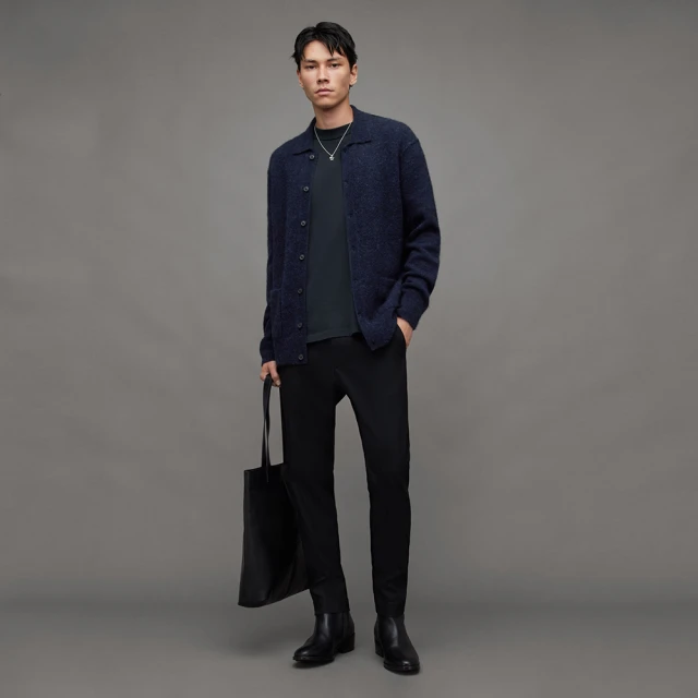 寬鬆舒適針織開衫 針織外套 休閒上衣 開衫男針織衫拚接撞色毛衣外套秋季男裝修身潮流青年時休閒薄 歷史價格詳細信息