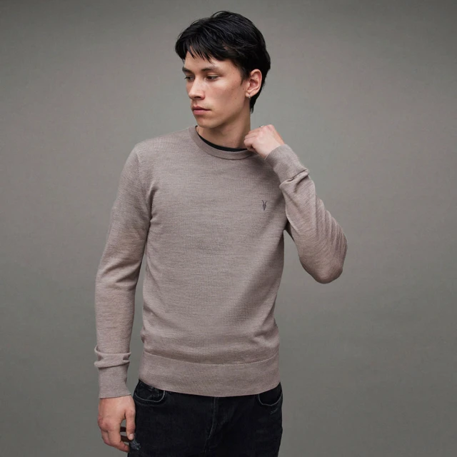 【ALLSAINTS】MODE MERINO 公羊頭骨刺繡美麗諾羊毛修身針織外套-灰 MK002D(舒適版型) 歷史價格詳細信息