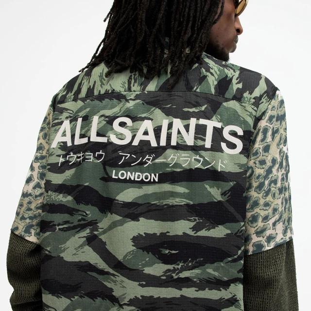 【ALLSAINTS】UNDERGROUND 人造絲LOGO夏威夷花襯衫-紫 M158SB(舒適版型) 歷史價格詳細信息