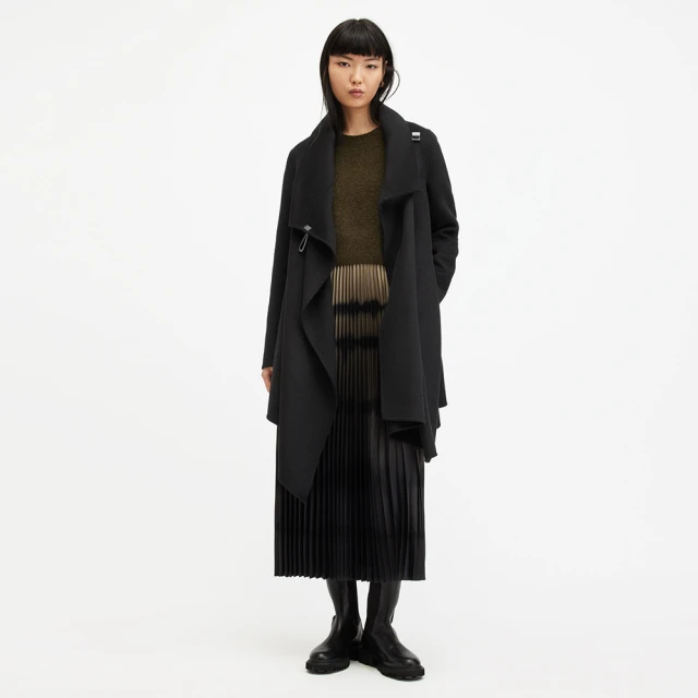 【ALLSAINTS】EVE 衍縫羊皮隔層側背包-灰藍 WB517X 歷史價格詳細信息