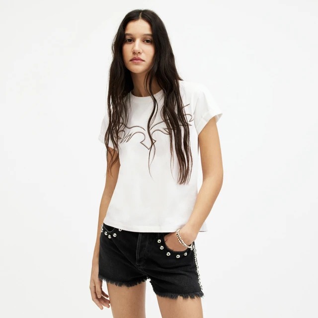 【ALLSAINTS】ANNA 公羊頭骨素面純棉短袖T恤 WM111S(修身版型) 歷史價格詳細信息