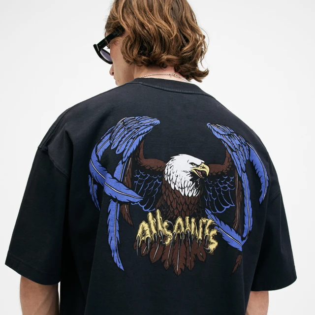 【ALLSAINTS】SOARER 厚質純棉寬鬆老鷹LOGO短袖T恤 M019PB(寬鬆版型) 價格比較,價格查詢,歷史價格詳細信息