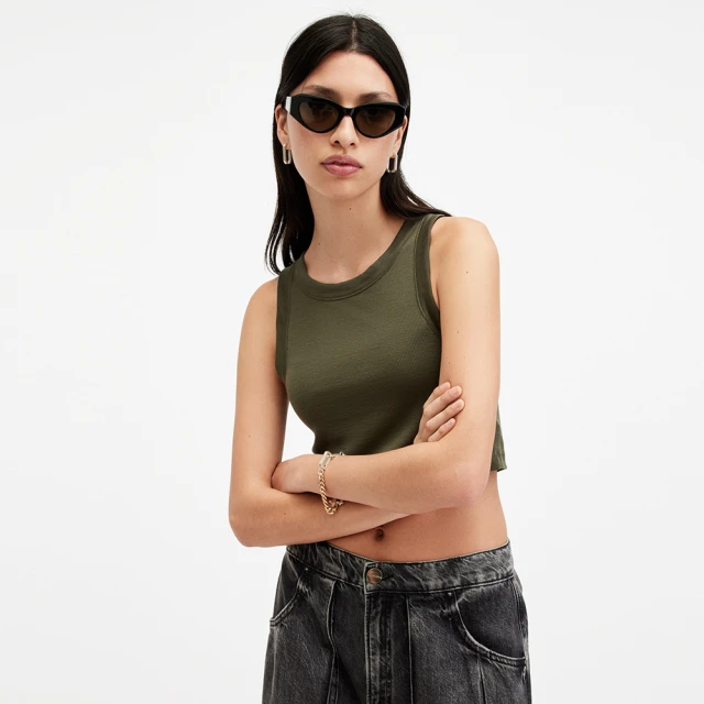 【ALLSAINTS】RINA 高領上衣SYCAMORE GREEN WM213Z(貼身版型) 歷史價格詳細信息