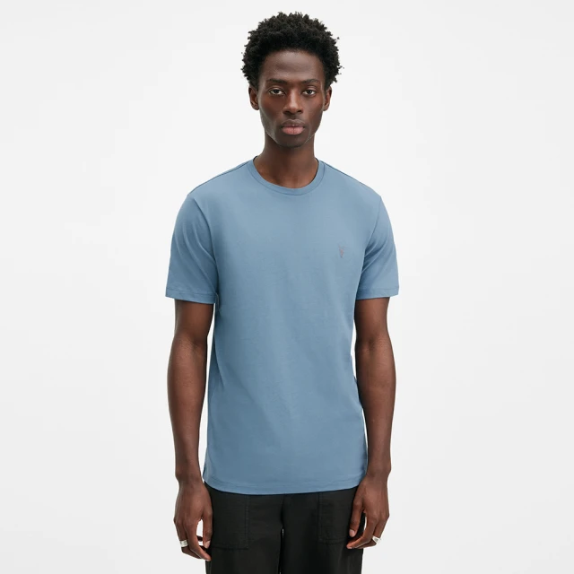 【ALLSAINTS】BRACE CONTRAST 公羊頭骨刺繡純棉修身短袖T恤-褐色(常規版型) 歷史價格詳細信息