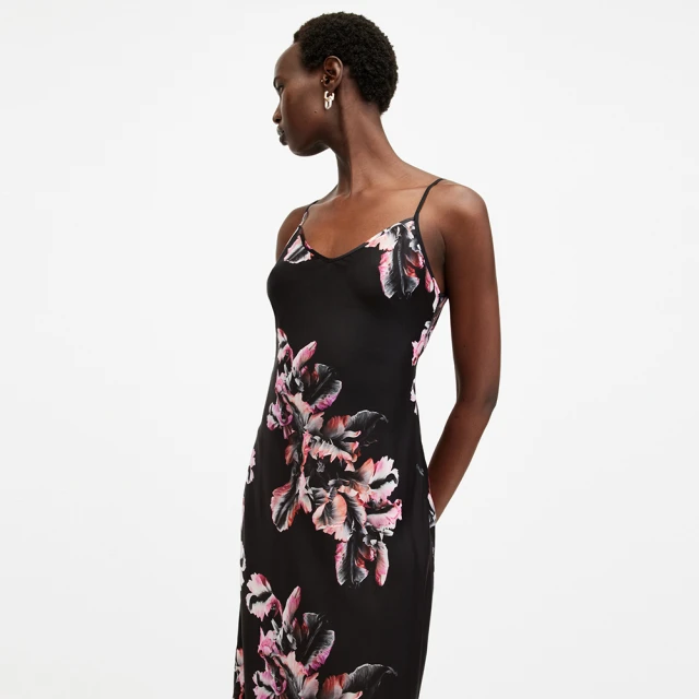 【ALLSAINTS】BRYONY VALLEY 花卉印花修身中長版洋裝 WD628Z(修身版型) 歷史價格詳細信息