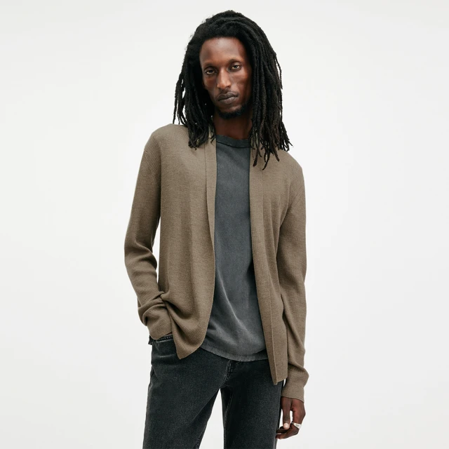 【ALLSAINTS】MODE MERINO 公羊頭骨刺繡美麗諾羊毛修身針織外套-灰 MK002D(舒適版型) 歷史價格詳細信息