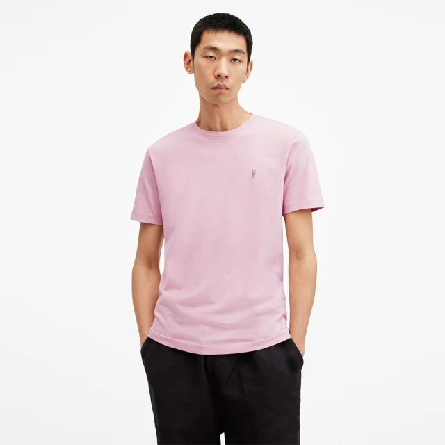 【ALLSAINTS】BRACE CONTRAST 公羊頭骨刺繡純棉修身短袖T恤-褐色(常規版型) 歷史價格詳細信息