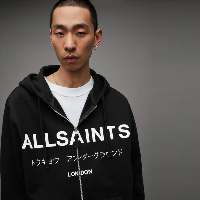 【ALLSAINTS】UNDERGROUND 連帽衛衣PEWTER GREEN MG132Y(寬鬆版型) 歷史價格詳細信息