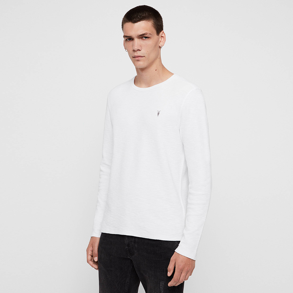 【ALLSAINTS】BRACE CONTRAST 公羊頭骨刺繡純棉修身短袖T恤-褐色(常規版型) 歷史價格詳細信息