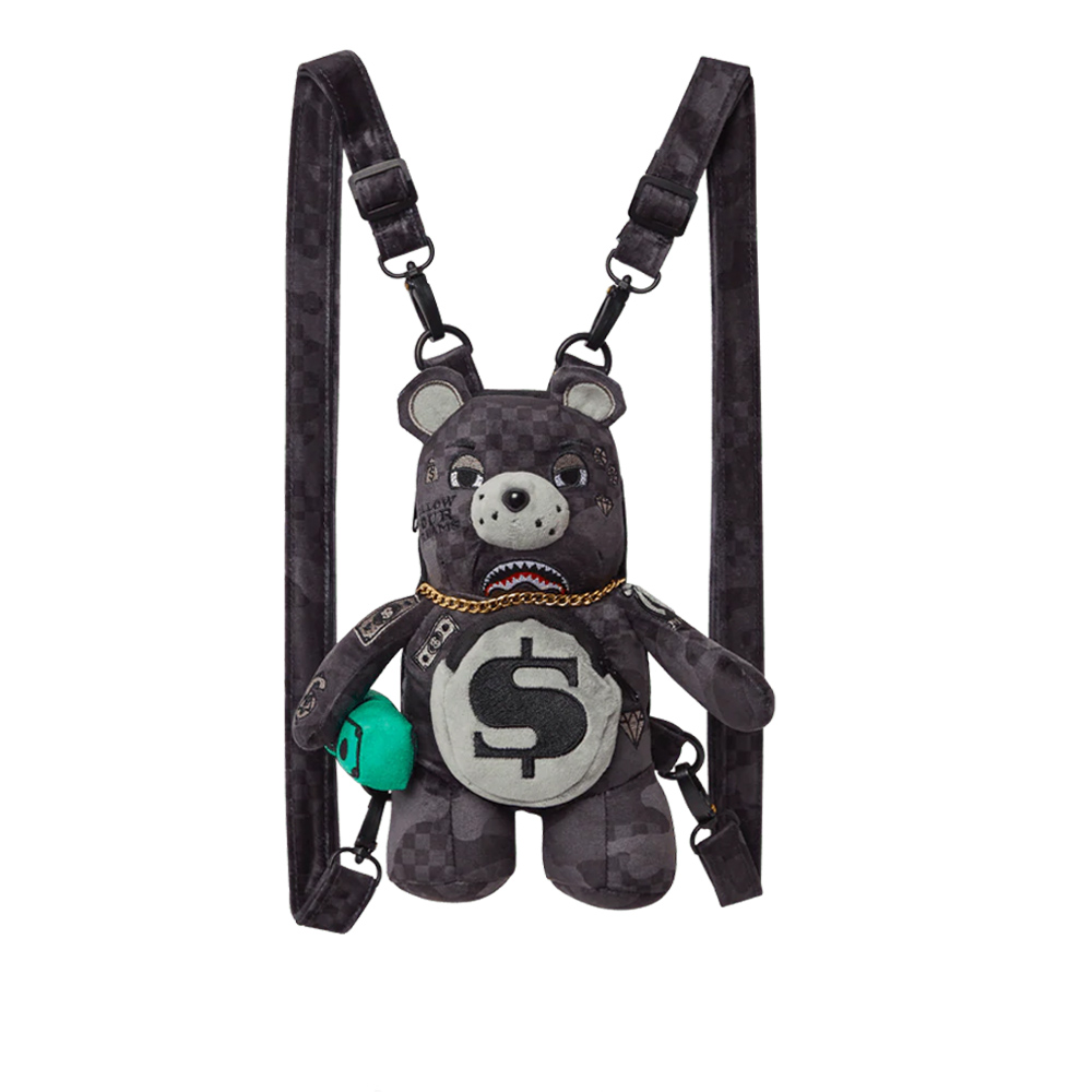 【SPRAYGROUND】3AM THE TRILOGY 圖紋鯊魚斜背包(黑色) 歷史價格詳細信息