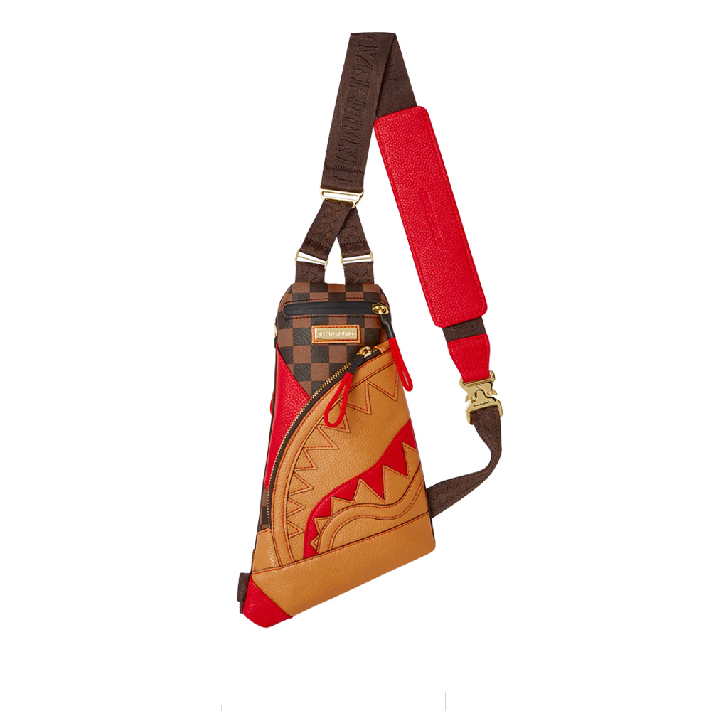 【SPRAYGROUND】HENNY AIR TO THE THRONE 腕帶手拿包(棕色) 歷史價格詳細信息