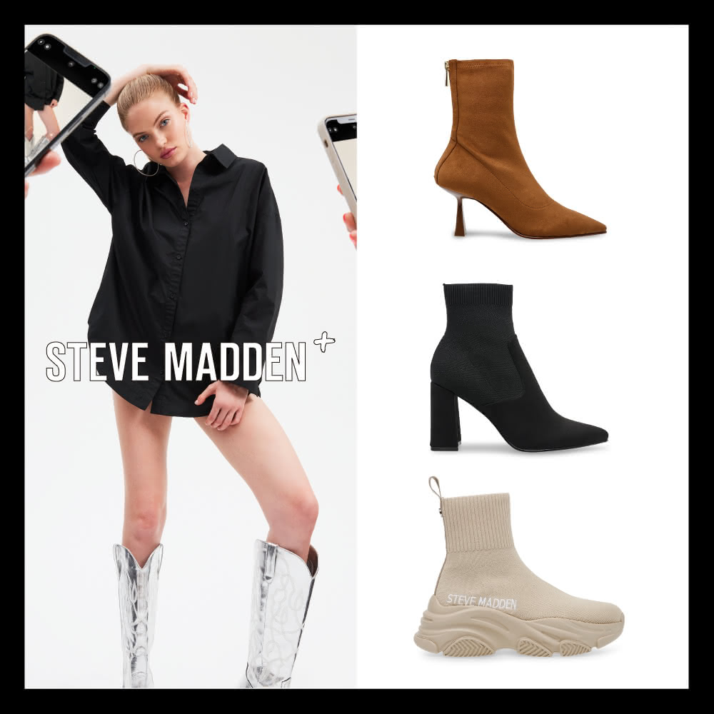 Steve Madden 時尚黑 皮革編織包 BMATTER 方形 翻蓋 側背 斜背包【70047】 歷史價格詳細信息