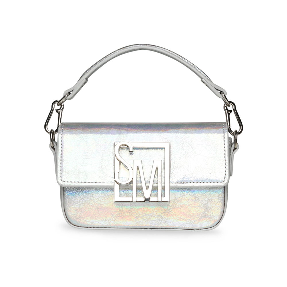 STEVE MADDEN-BCRAVED LOGO雷射手提肩背包-炫彩銀 歷史價格詳細信息