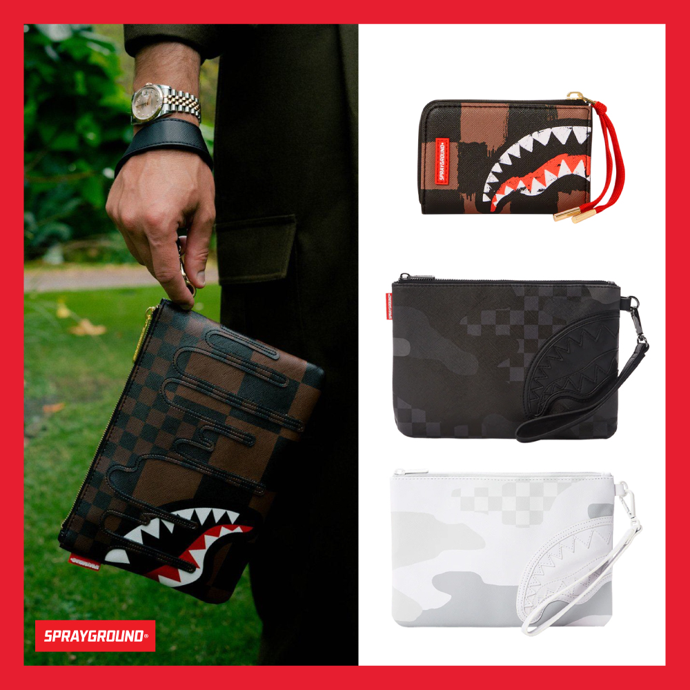 【SPRAYGROUND】FUTURE TRAVELER CARGO 未來感鯊魚絎縫斜掛腰包(白色) 歷史價格詳細信息