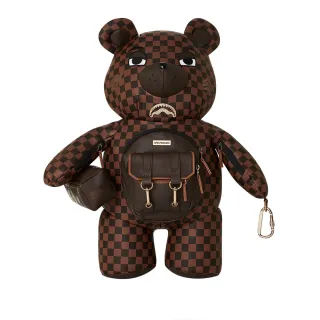 棕色多口袋後背包  AMINAH~【am-0302】 歷史價格詳細信息