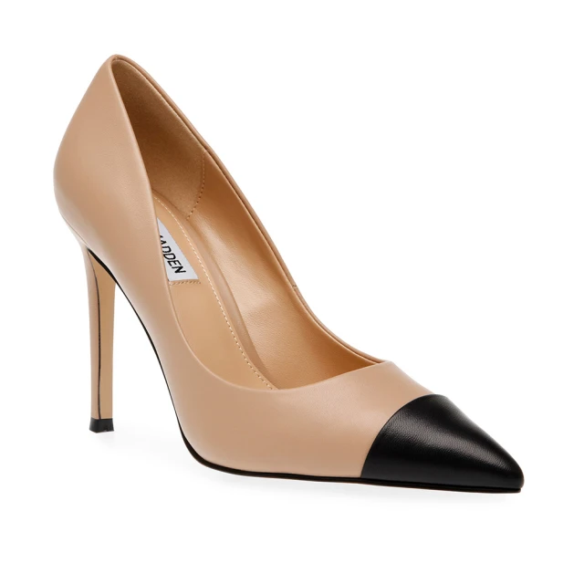 【STEVE MADDEN】EVELYN 素面尖頭細跟高跟鞋(白色) 歷史價格詳細信息