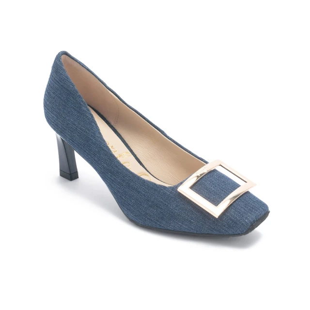 【Pineapple Outfitter】GOMEZ 金屬釦真皮方頭粗中跟鞋(黑色) 歷史價格詳細信息