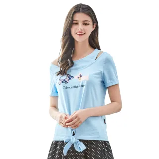 【SCOTTISH HOUSE】短袖 拉肩 假門襟 棉T-黑/白【OUTLET】(AN1254) 歷史價格詳細信息