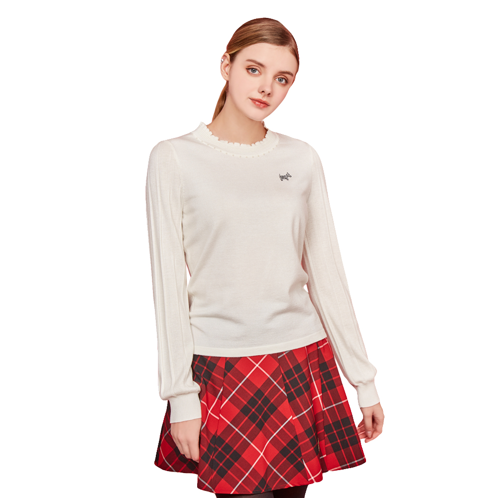 【SCOTTISH HOUSE】羊毛混紡 雙層緹花 剪接毛球 圍巾【OUTLET】(AN4903) 歷史價格詳細信息