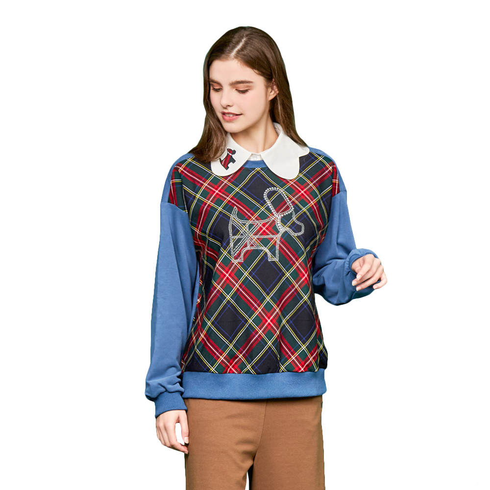 【SCOTTISH HOUSE】格紋布 狗狗貼布繡 長袖上衣洋裝-黑/粉橘【OUTLET】(AN1276) 歷史價格詳細信息