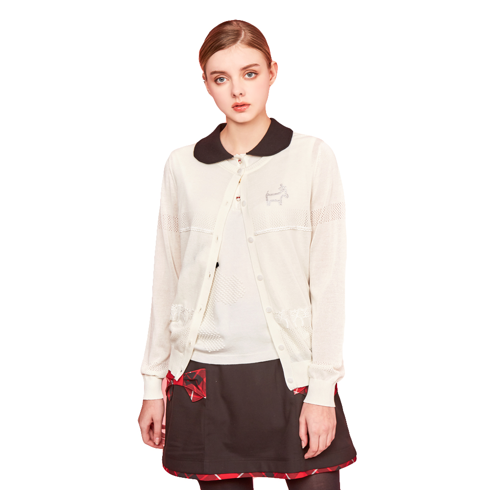 【SCOTTISH HOUSE】挑孔接雪紡紗袖短袖上衣-白/粉紅【OUTLET】(AM1432) 歷史價格詳細信息