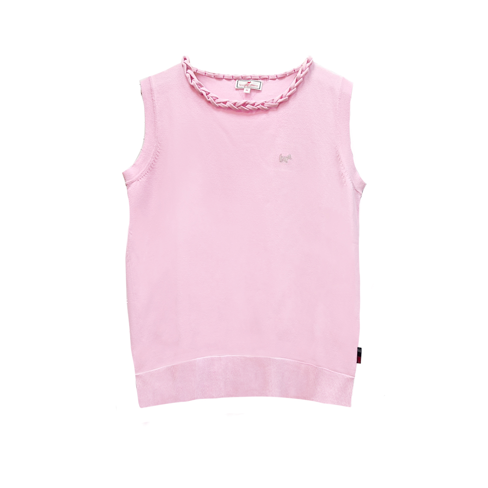 【SCOTTISH HOUSE】領圍條紋綁帶挖肩短袖-黑/粉【OUTLET】(SE1403) 歷史價格詳細信息