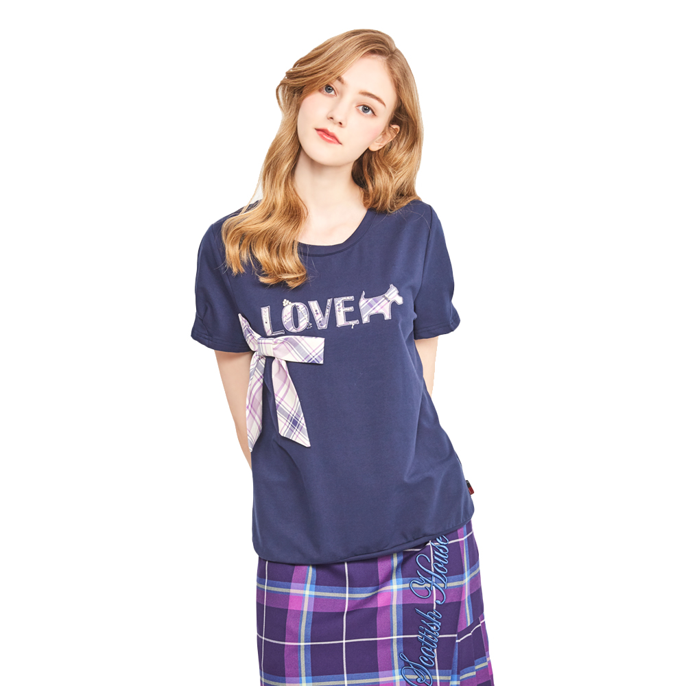 【SCOTTISH HOUSE】格紋布 狗狗貼布繡 長袖上衣洋裝-黑/粉橘【OUTLET】(AN1276) 歷史價格詳細信息