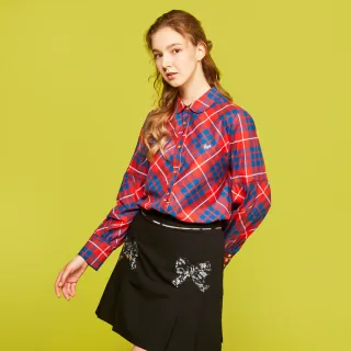 【SCOTTISH HOUSE】格紋布 狗狗貼布繡 長袖上衣洋裝-黑/粉橘【OUTLET】(AN1276) 歷史價格詳細信息