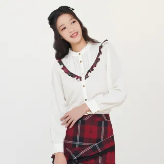 【SCOTTISH HOUSE】雪紡袖 雙面穿 方領 短袖上衣-紅/淺藍【OUTLET】(AN1419) 歷史價格詳細信息