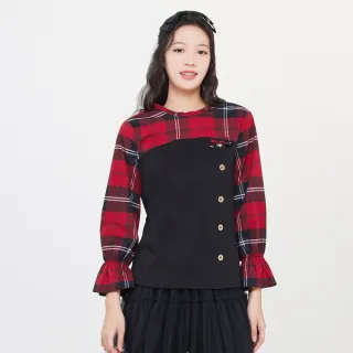 【SCOTTISH HOUSE】雪紡袖 雙面穿 方領 短袖上衣-紅/淺藍【OUTLET】(AN1419) 歷史價格詳細信息