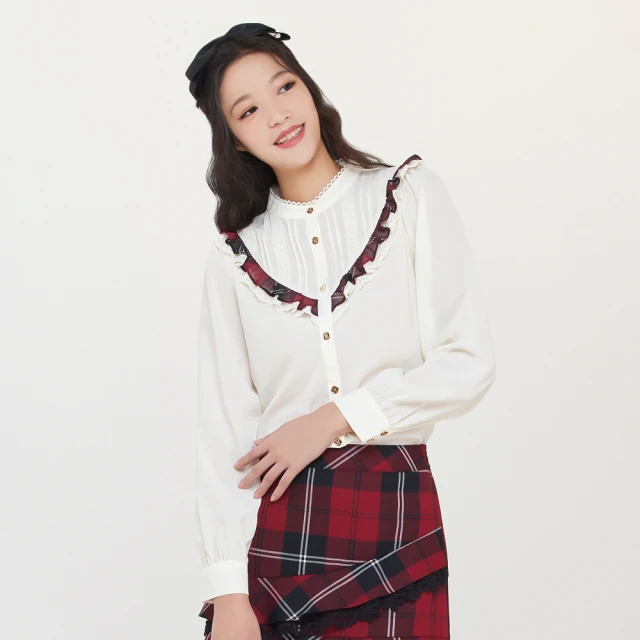 【SCOTTISH HOUSE】雪紡袖 雙面穿 方領 短袖上衣-紅/淺藍【OUTLET】(AN1419) 歷史價格詳細信息
