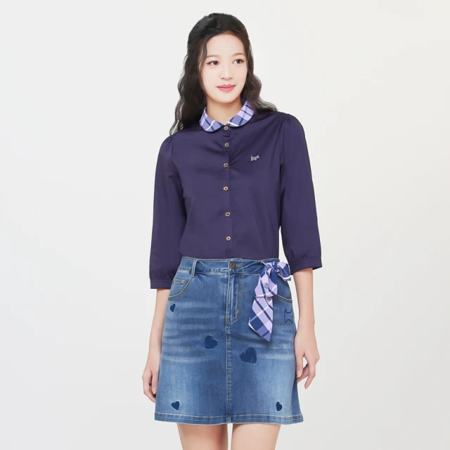 【SCOTTISH HOUSE】小排釦 斜裙片 後腰鬆緊 素面 及膝褲【OUTLET】(SE2256) 歷史價格詳細信息