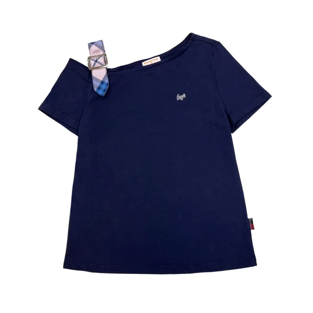 【SCOTTISH HOUSE】短袖 拉肩 假門襟 棉T-黑/白【OUTLET】(AN1254) 歷史價格詳細信息