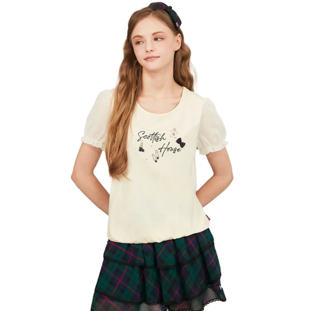 【SCOTTISH HOUSE】甜美花瓣領長袖上衣-淺紫/灰(AQ1291) 歷史價格詳細信息